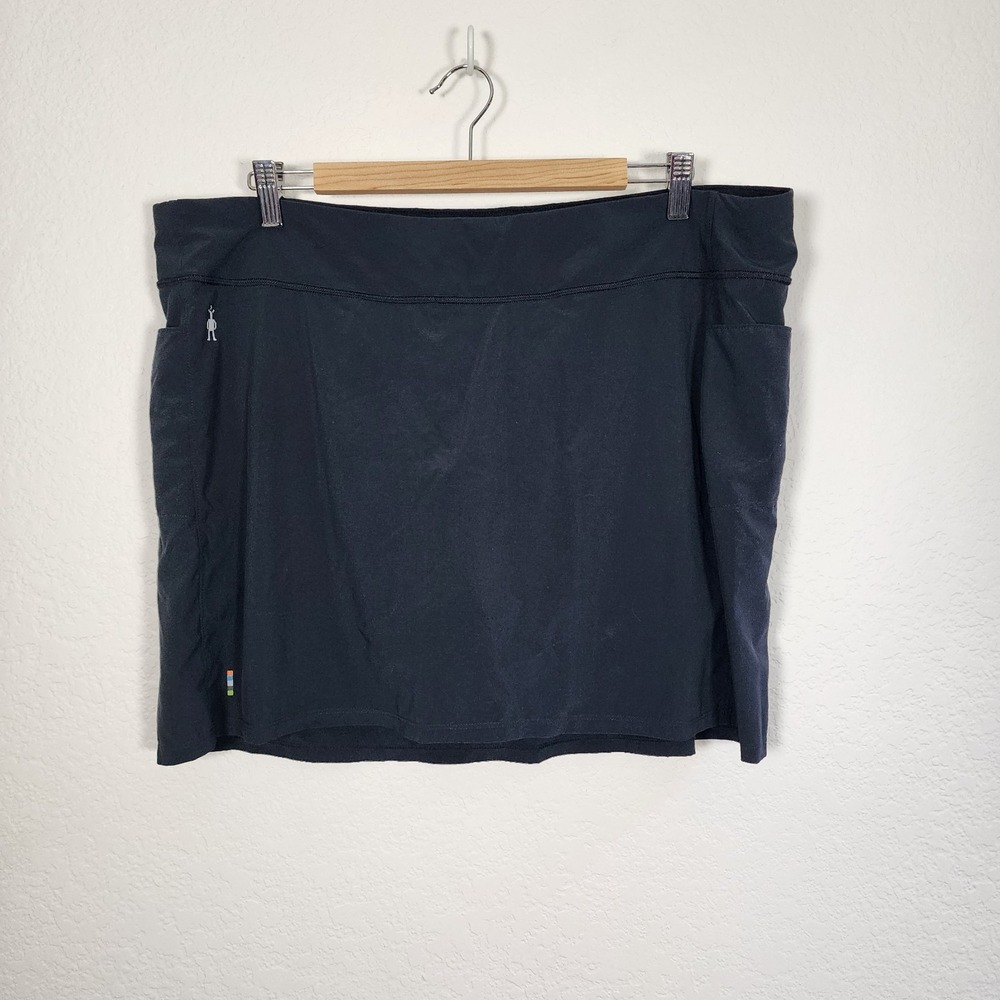 Smartwool Merino Sport Lined Skirt Skort Black Womens XL